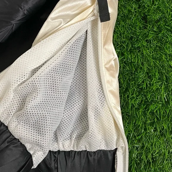 NWT New With Tags Vintage 90s Adidas Black & White Satin Bomber Jacket Mens 2XL - Picture 7 of 16